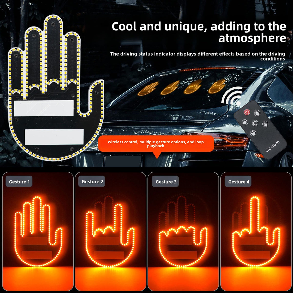LED Gesture Display Light with Remote Control — QIUOLA | qiuola.com