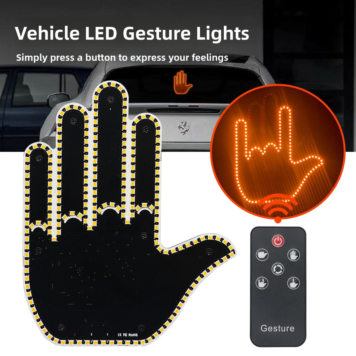 LED Gesture Display Light with Remote Control — QIUOLA | qiuola.com