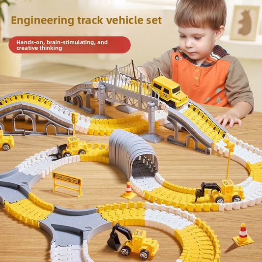 DIY Motorised Construction Vehicle Track Set – 135, 180 or 276 Pieces — QIUOLA | qiuola.com