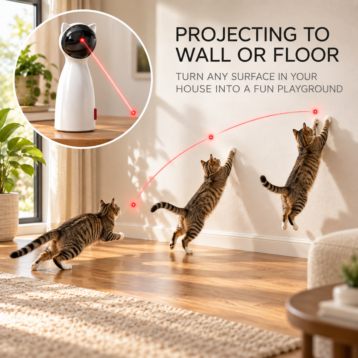 LaserPaw Smart Cat Laser Toy — QIUOLA | qiuola.com