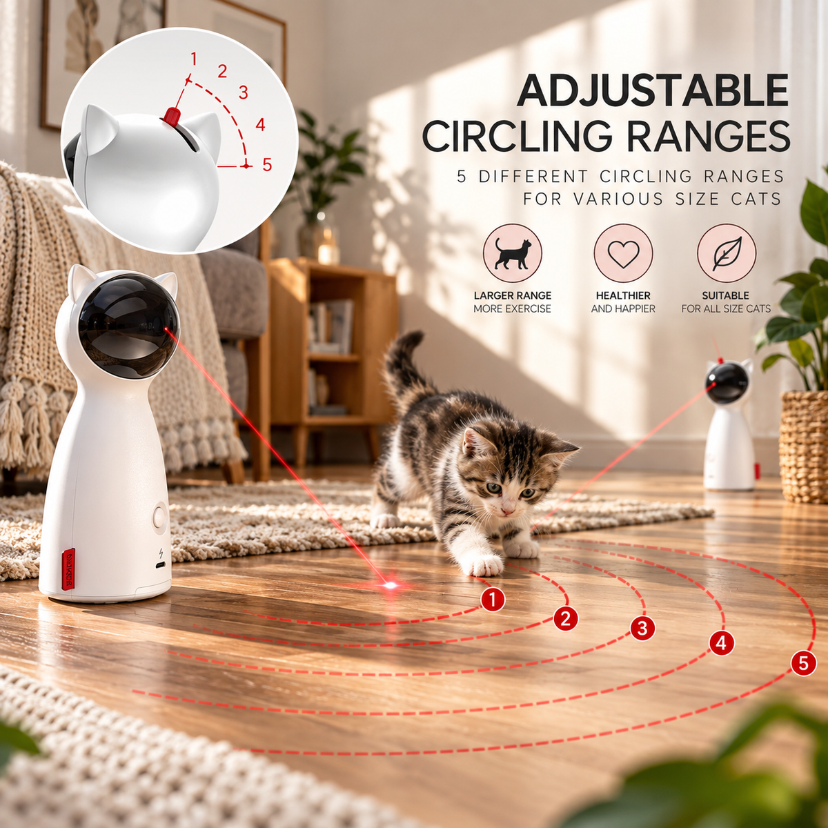LaserPaw Smart Cat Laser Toy — QIUOLA | qiuola.com