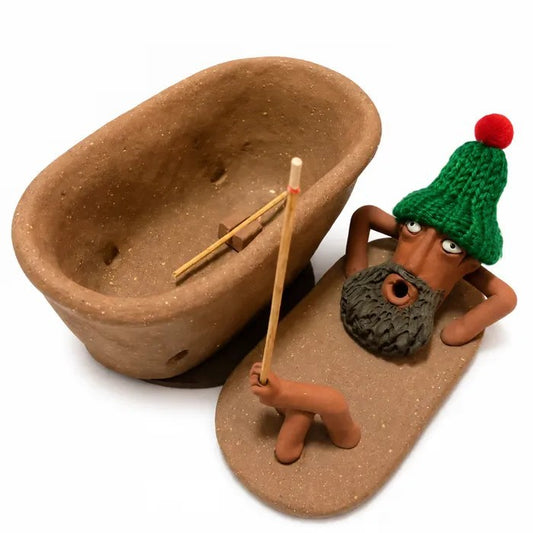 Lazy Bath Man Resin Incense Burner — QIUOLA | qiuola.com