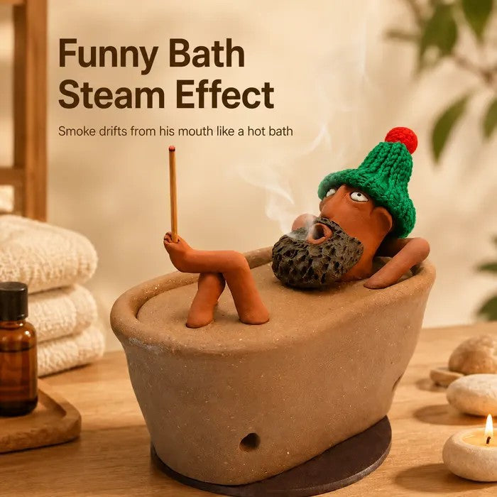 Lazy Bath Man Resin Incense Burner — QIUOLA | qiuola.com