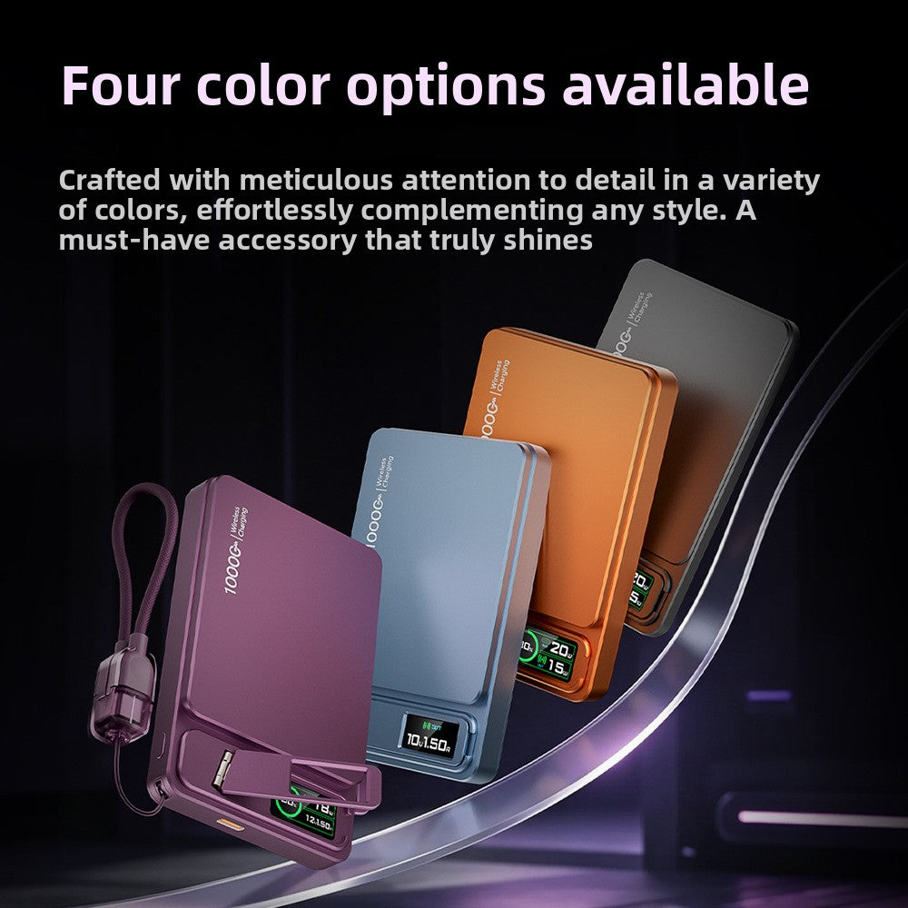 Magnetic Wireless Power Bank with Stand & TFT Display — QIUOLA | qiuola.com