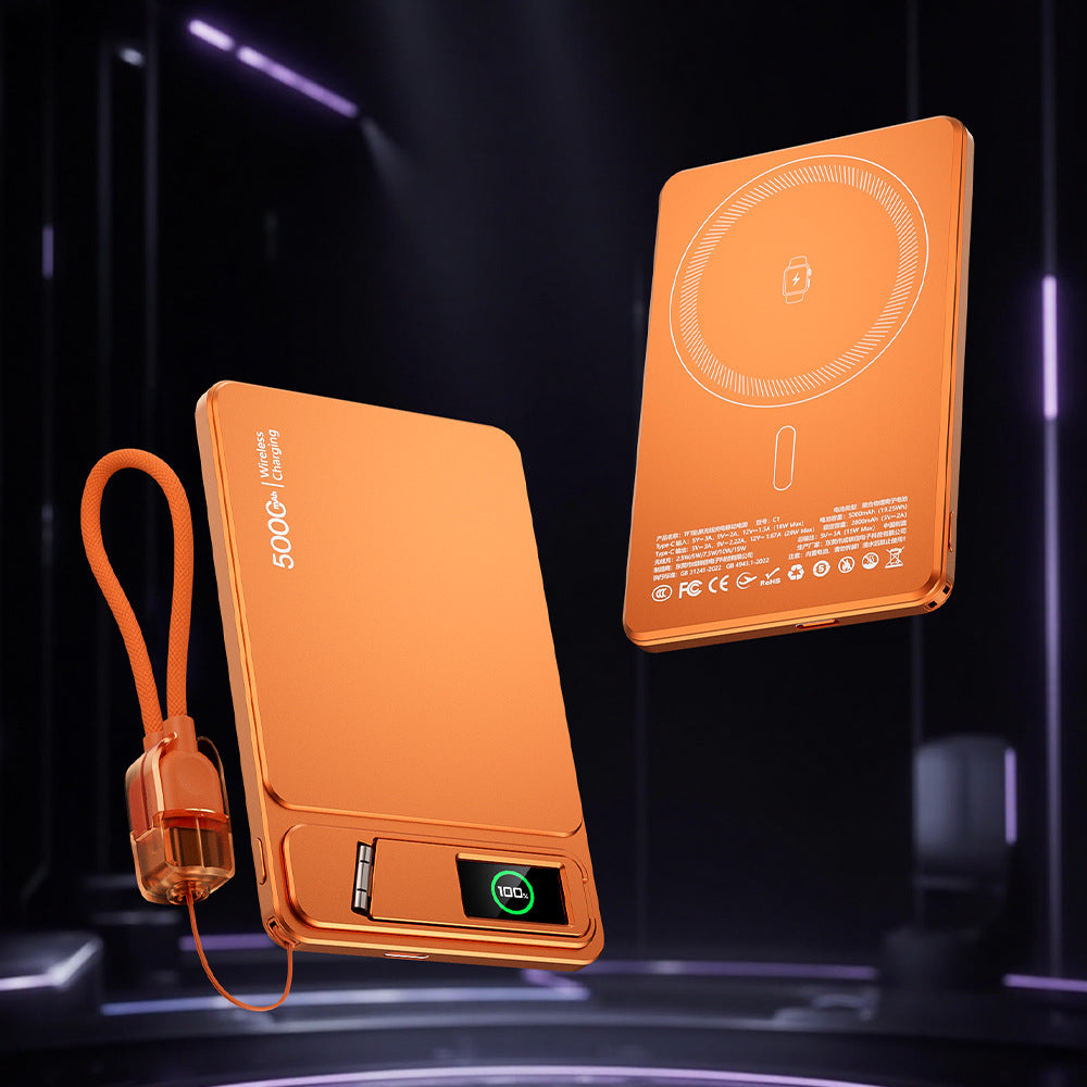 Magnetic Wireless Power Bank with Stand & TFT Display — QIUOLA | qiuola.com