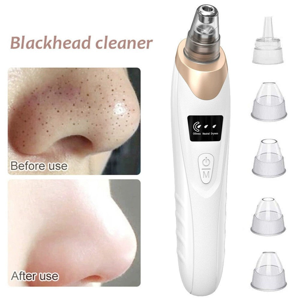 Rechargeable Blackhead Remover with 3 Suction Levels – White — QIUOLA | qiuola.com