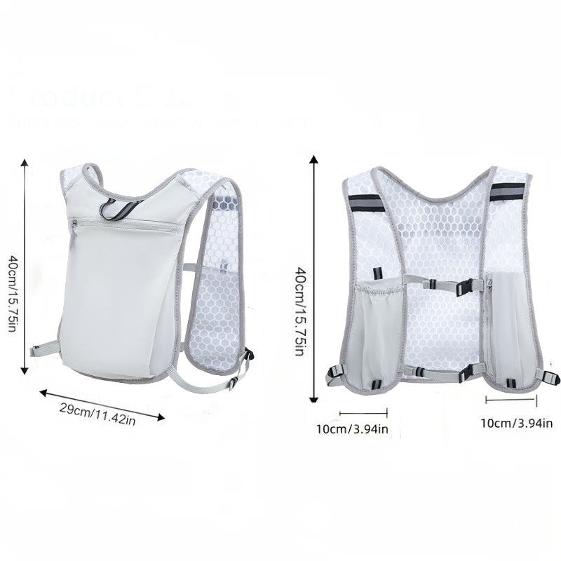 4L Reflective Running Vest with Multi-Pocket Storage — QIUOLA | qiuola.com