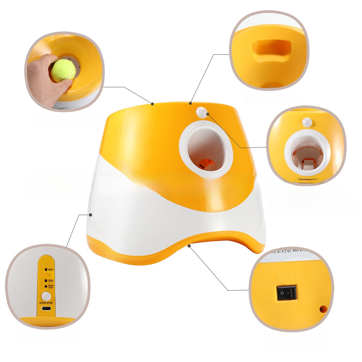 Automatic Dog Ball Launcher with 3 Balls — QIUOLA | qiuola.com