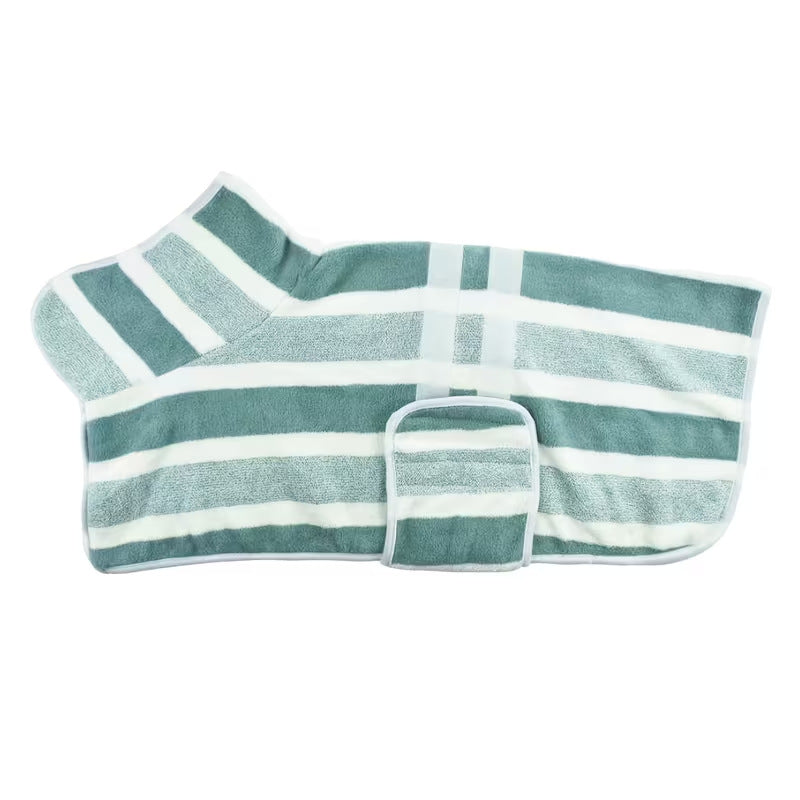 Hooded Coral Fleece Dog Bathrobe, XS–3XL — QIUOLA | qiuola.com