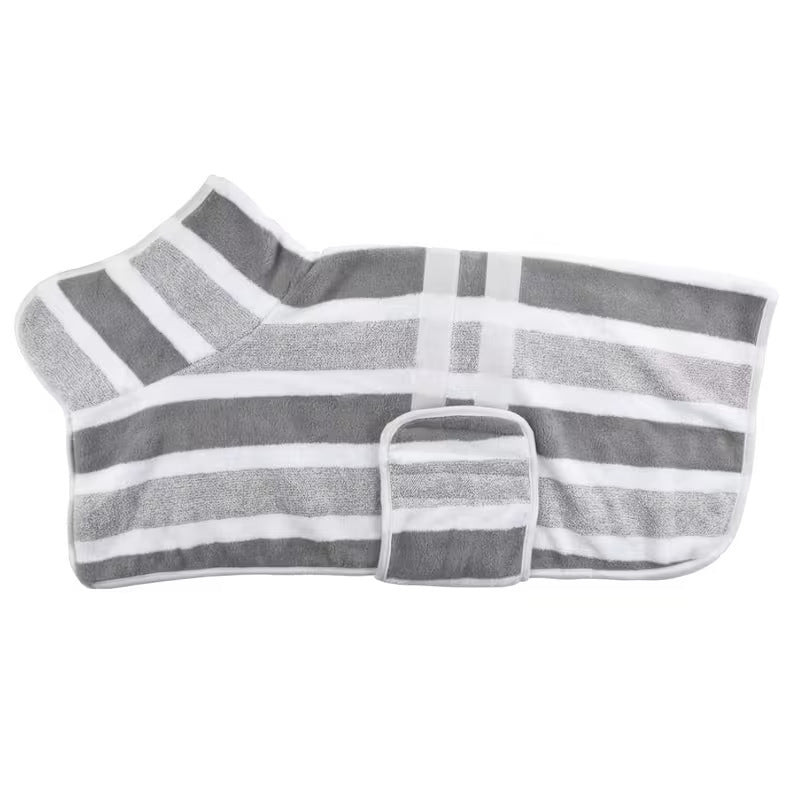Hooded Coral Fleece Dog Bathrobe, XS–3XL — QIUOLA | qiuola.com