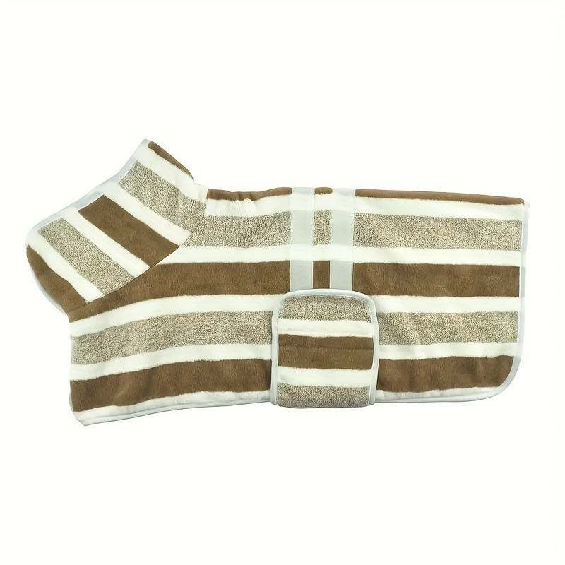 Hooded Coral Fleece Dog Bathrobe, XS–3XL — QIUOLA | qiuola.com