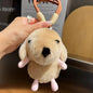 Fluffy Puppy Keychain with Braided Wrist Strap — QIUOLA | qiuola.com