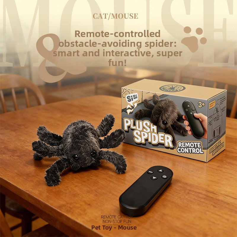 Interactive Plush Spider Cat Toy – USB or 2.4G Remote Version — QIUOLA | qiuola.com