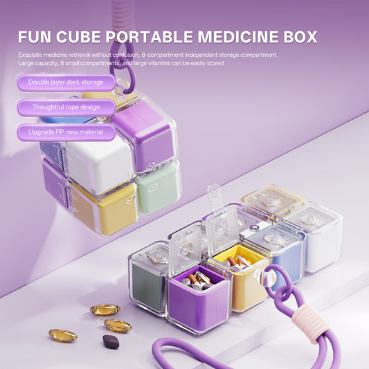 H010 Portable Multi-Compartment Pill Organizer – Flip-Top — QIUOLA | qiuola.com