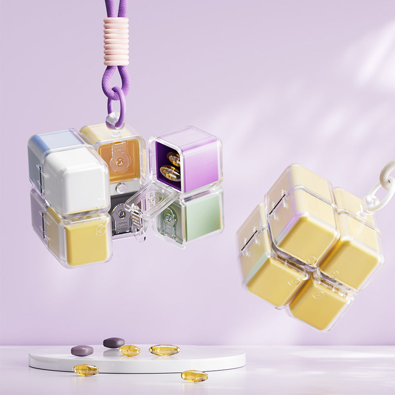 H010 Portable Multi-Compartment Pill Organizer – Flip-Top — QIUOLA | qiuola.com