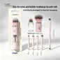 6-in-1 Travel Makeup Brush Set with Interchangeable Heads — QIUOLA | qiuola.com