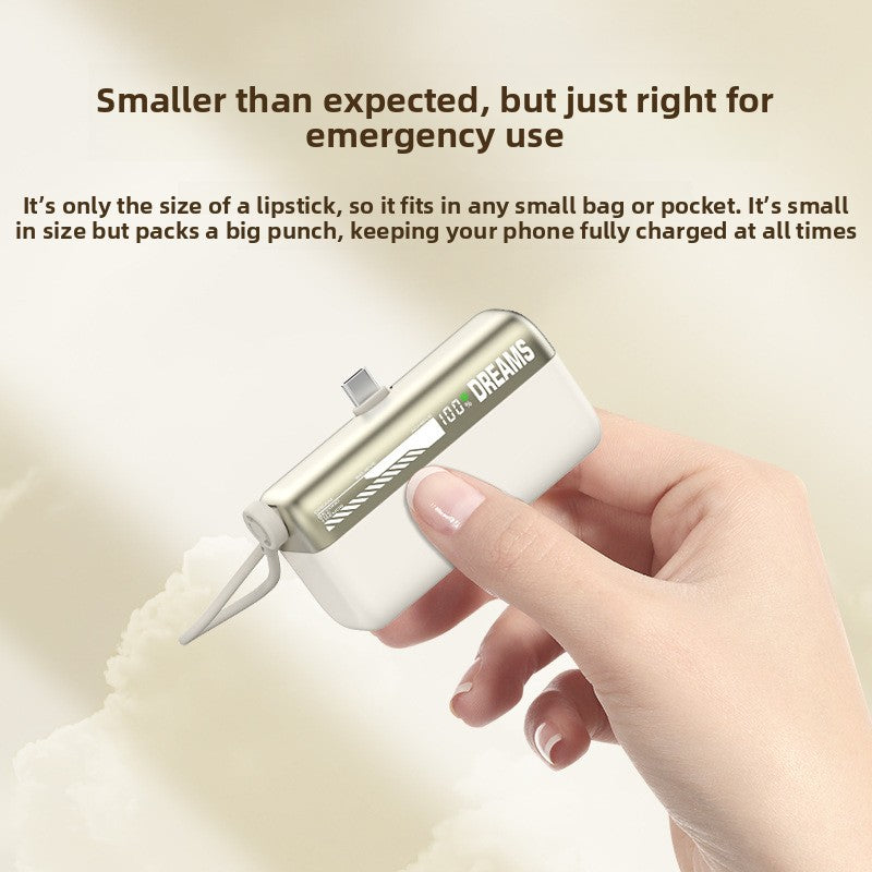 10000mAh Mini Power Bank with Built-In Cable — QIUOLA | qiuola.com