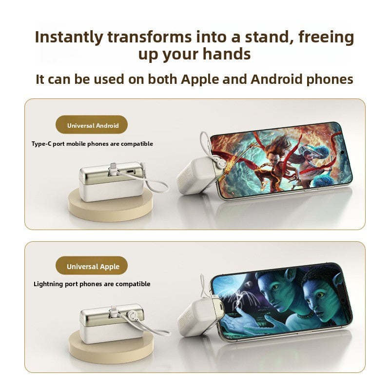 10000mAh Mini Power Bank with Built-In Cable — QIUOLA | qiuola.com