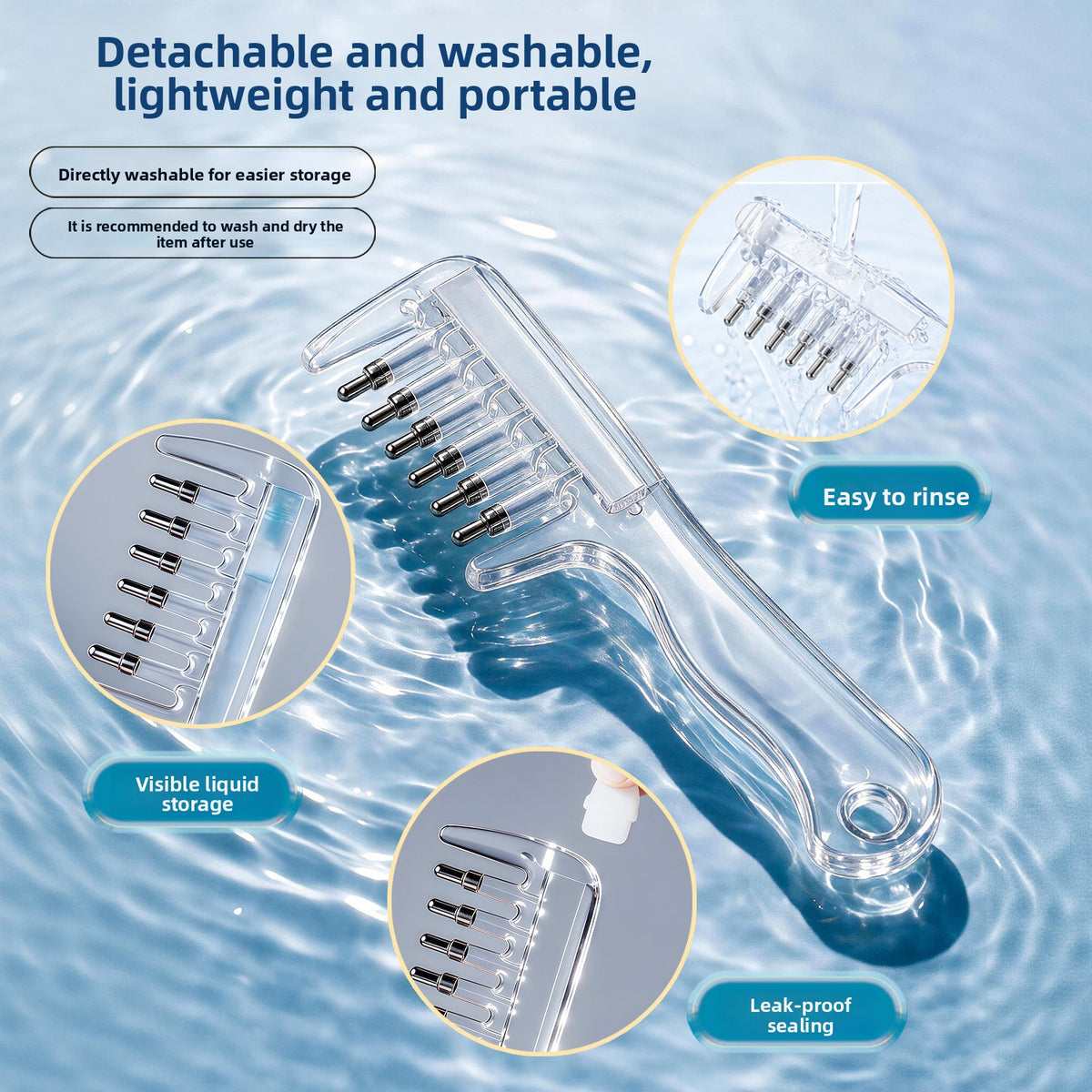 Scalp Oil Applicator Comb with Roller Balls — QIUOLA | qiuola.com