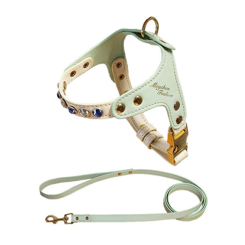 Adjustable PU Leather Small Dog Harness & Leash Set – XS–M — QIUOLA | qiuola.com