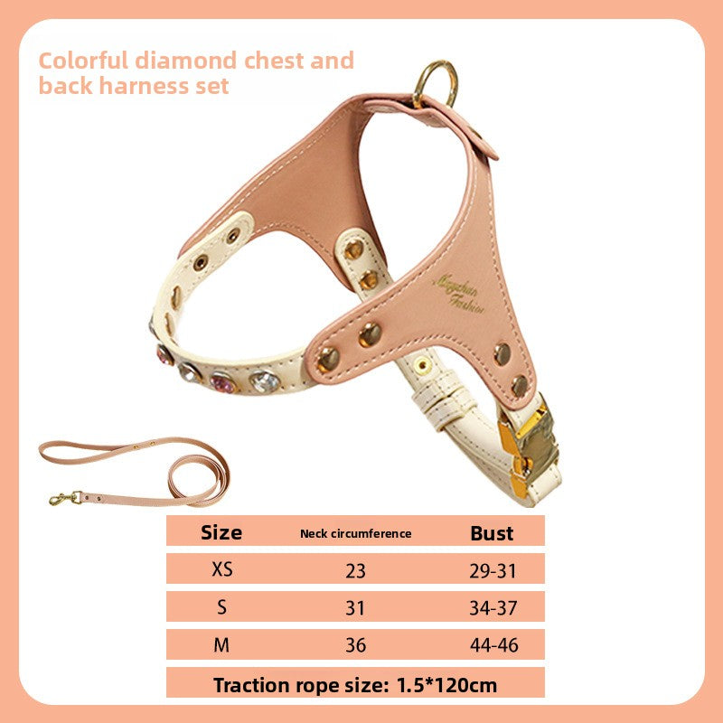 Adjustable PU Leather Small Dog Harness & Leash Set – XS–M — QIUOLA | qiuola.com
