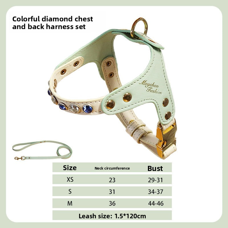 Adjustable PU Leather Small Dog Harness & Leash Set – XS–M — QIUOLA | qiuola.com