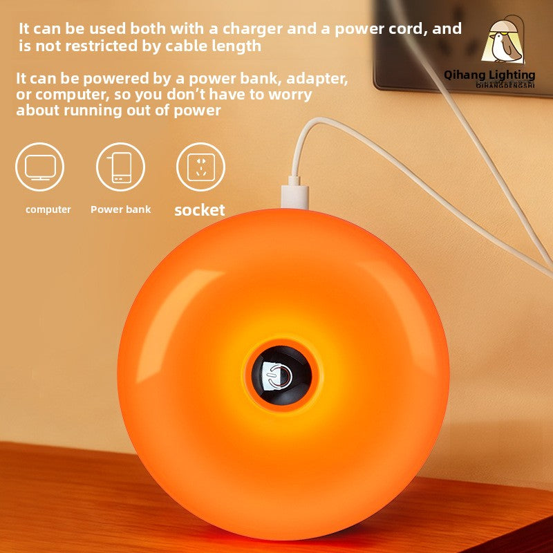 Donut Touch-Control Lamp, Plug-In & Rechargeable Options — QIUOLA | qiuola.com