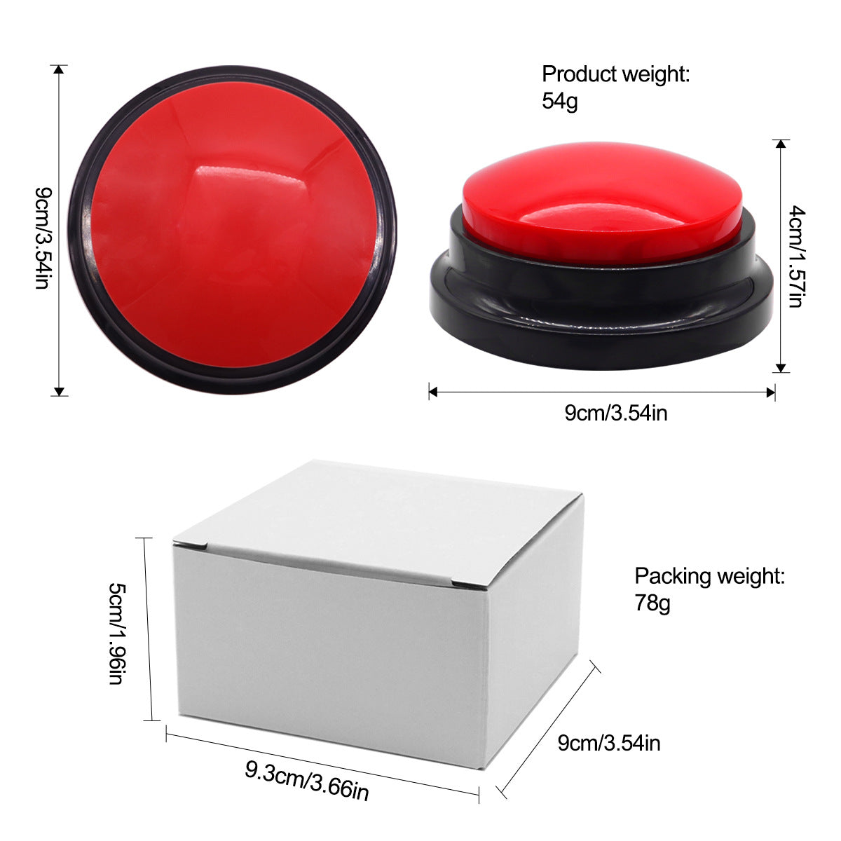 Recordable Pet Training Button for Dogs & Cats — QIUOLA | qiuola.com