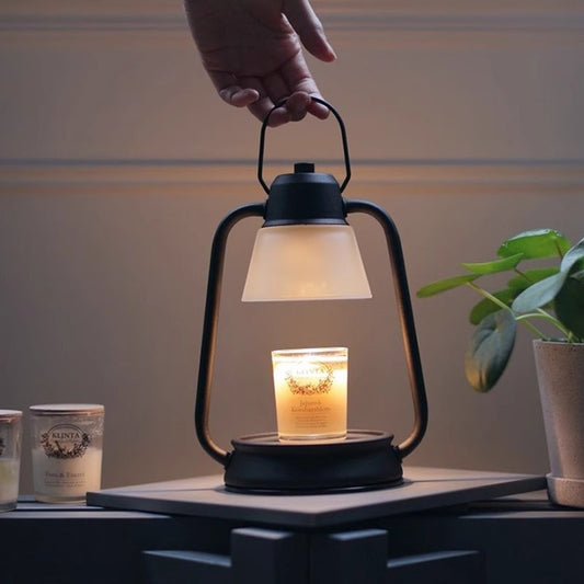 Vintage Candle Warmer Lamp with Glass Shade – Dimmable — QIUOLA | qiuola.com