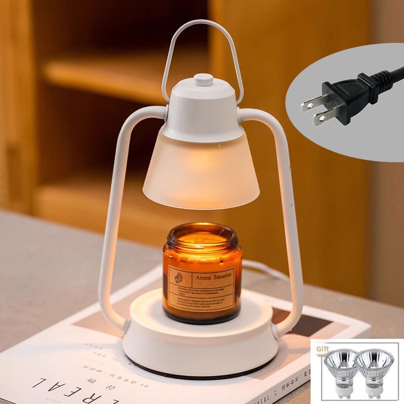 Vintage Candle Warmer Lamp with Glass Shade – Dimmable — QIUOLA | qiuola.com