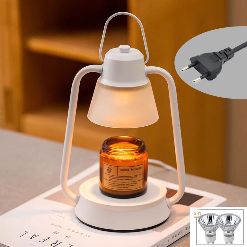 Vintage Candle Warmer Lamp with Glass Shade – Dimmable — QIUOLA | qiuola.com