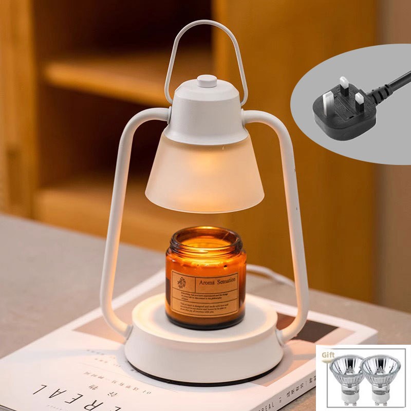 Vintage Candle Warmer Lamp with Glass Shade – Dimmable — QIUOLA | qiuola.com