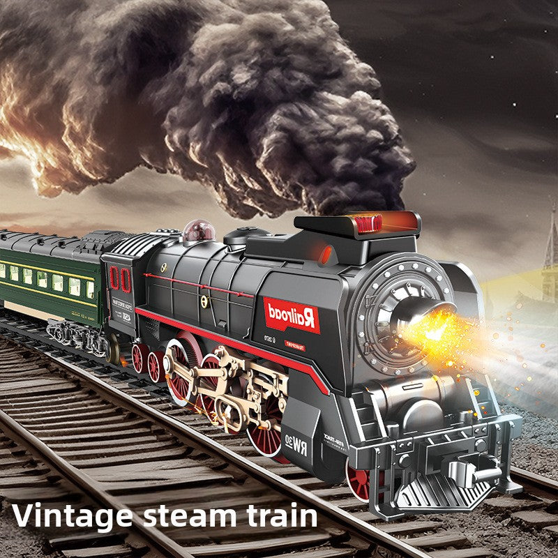 Remote Control Steam Train Toy with Lights, Sound & DIY Track — QIUOLA | qiuola.com
