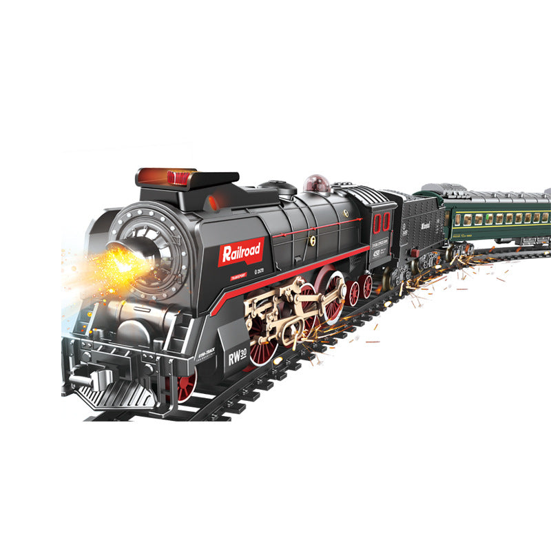 Remote Control Steam Train Toy with Lights, Sound & DIY Track — QIUOLA | qiuola.com