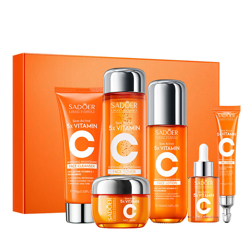 SADOER Vitamin C Facial Skincare Set, 6 Pieces — QIUOLA | qiuola.com