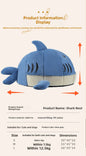 Shark Plush Pet Bed with Dual Openings for Cats & Small Dogs — QIUOLA | qiuola.com
