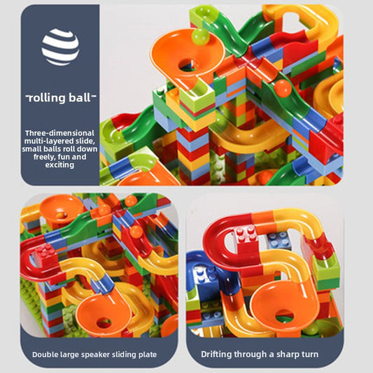 DIY Ball-Run Track Building Blocks, 89–523 Piece Options — QIUOLA | qiuola.com