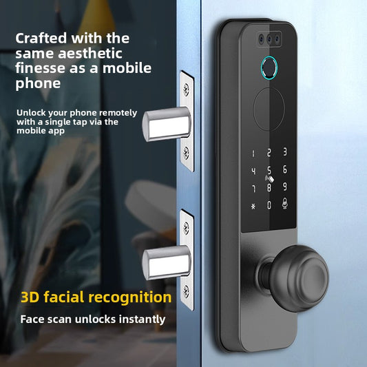 H32 Smart Interior Door Lock with Fingerprint & Password Access — QIUOLA | qiuola.com