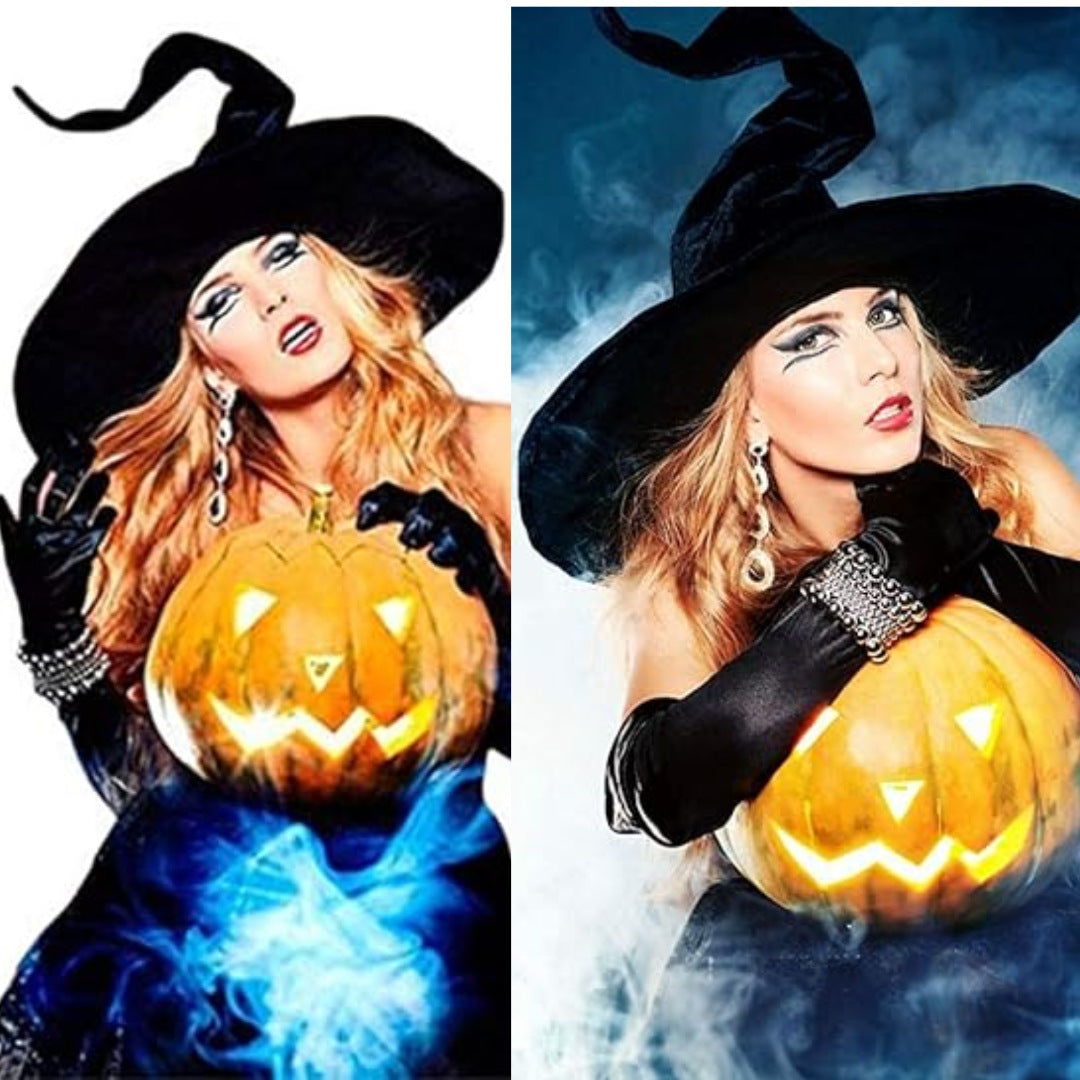 Velvet Witch Hat with Decorations for Halloween Party Costume Accessory — QIUOLA | qiuola.com
