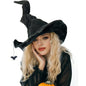 Velvet Witch Hat with Decorations for Halloween Party Costume Accessory — QIUOLA | qiuola.com