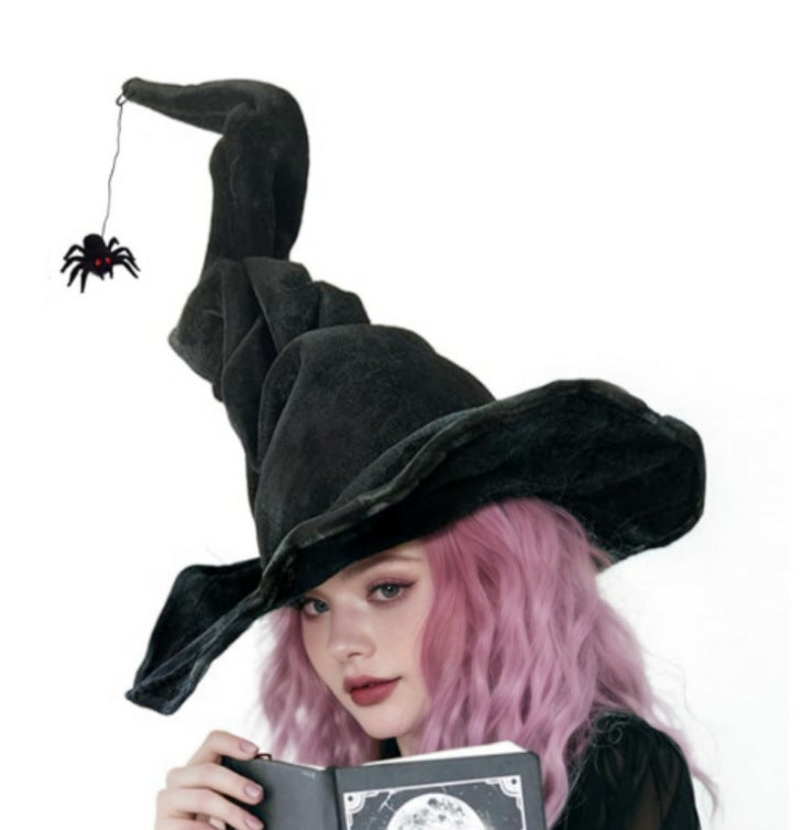 Velvet Witch Hat with Decorations for Halloween Party Costume Accessory — QIUOLA | qiuola.com