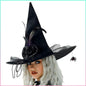 Velvet Witch Hat with Decorations for Halloween Party Costume Accessory — QIUOLA | qiuola.com