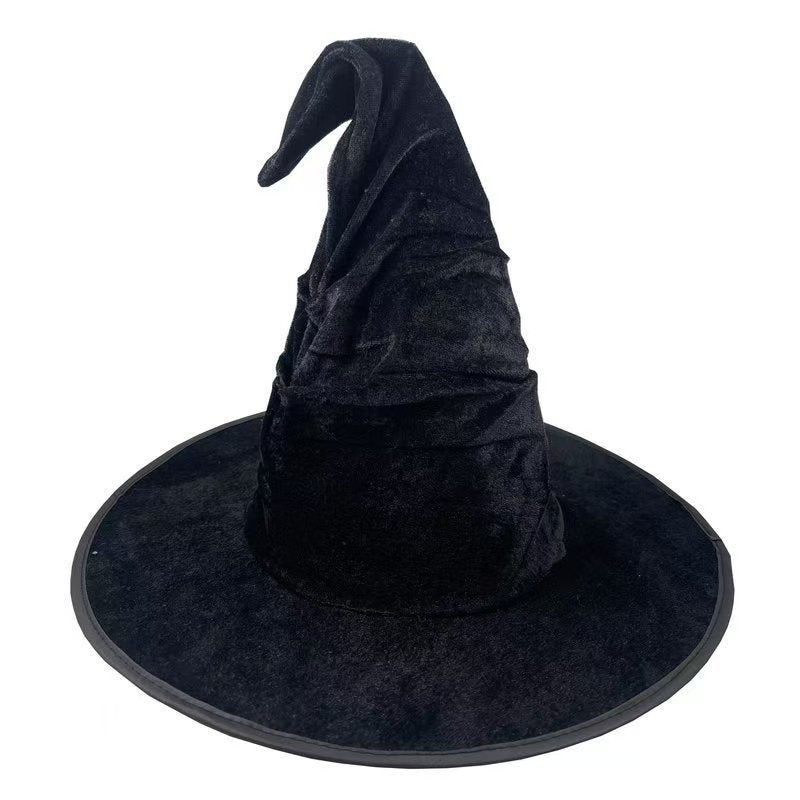 Velvet Witch Hat with Decorations for Halloween Party Costume Accessory — QIUOLA | qiuola.com