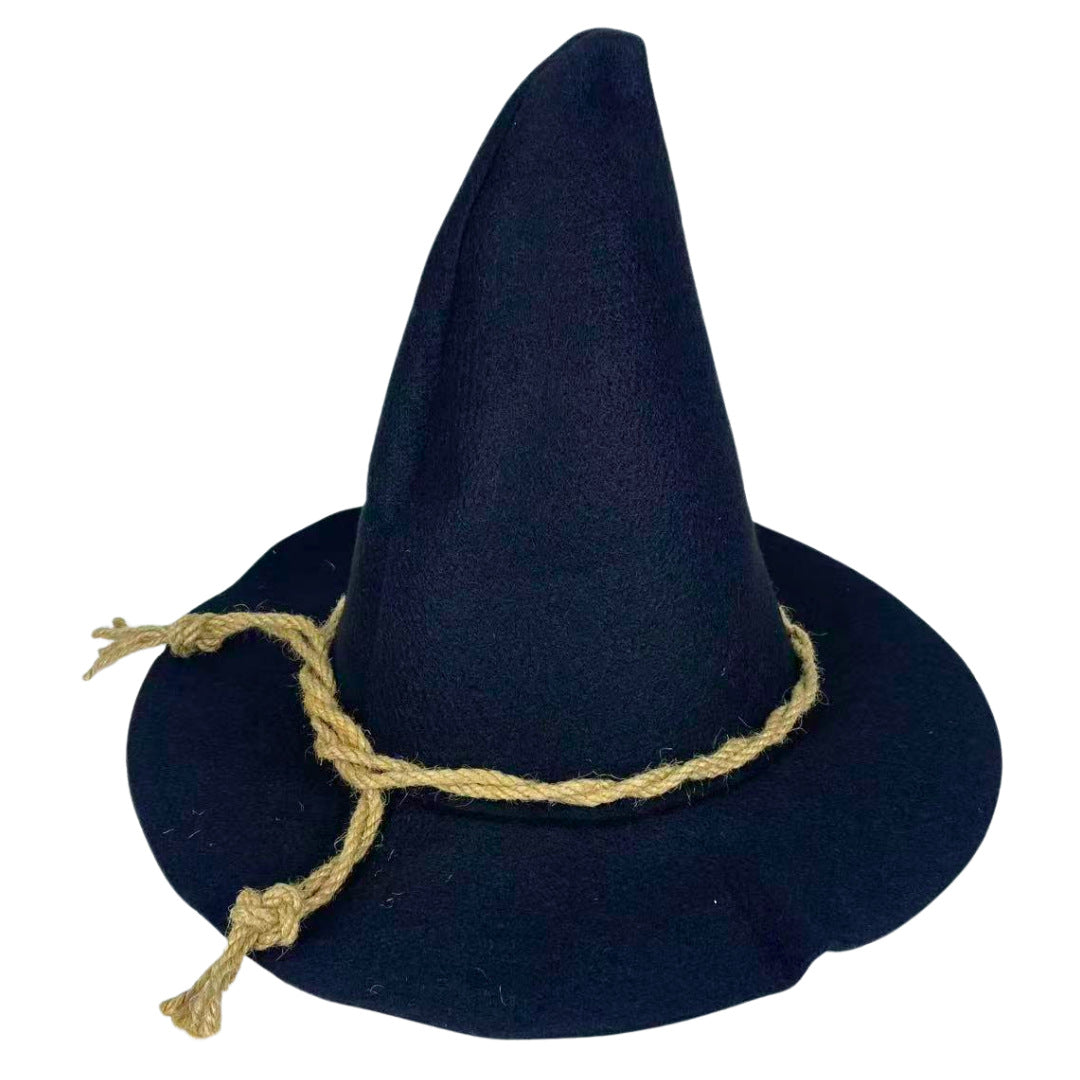 Velvet Witch Hat with Decorations for Halloween Party Costume Accessory — QIUOLA | qiuola.com