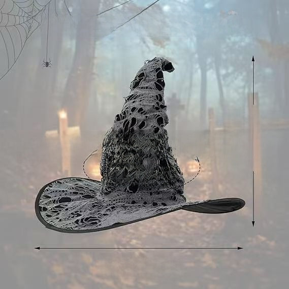 Velvet Witch Hat with Decorations for Halloween Party Costume Accessory — QIUOLA | qiuola.com