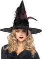 Velvet Witch Hat with Decorations for Halloween Party Costume Accessory — QIUOLA | qiuola.com