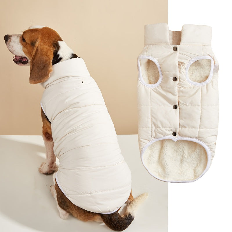Warm Padded Dog Vest with Button Closure – XS–3XL — QIUOLA | qiuola.com