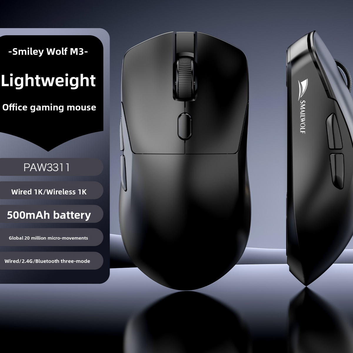 M3 & M3 Pro Triple-Mode Wireless Gaming Mouse — QIUOLA | qiuola.com