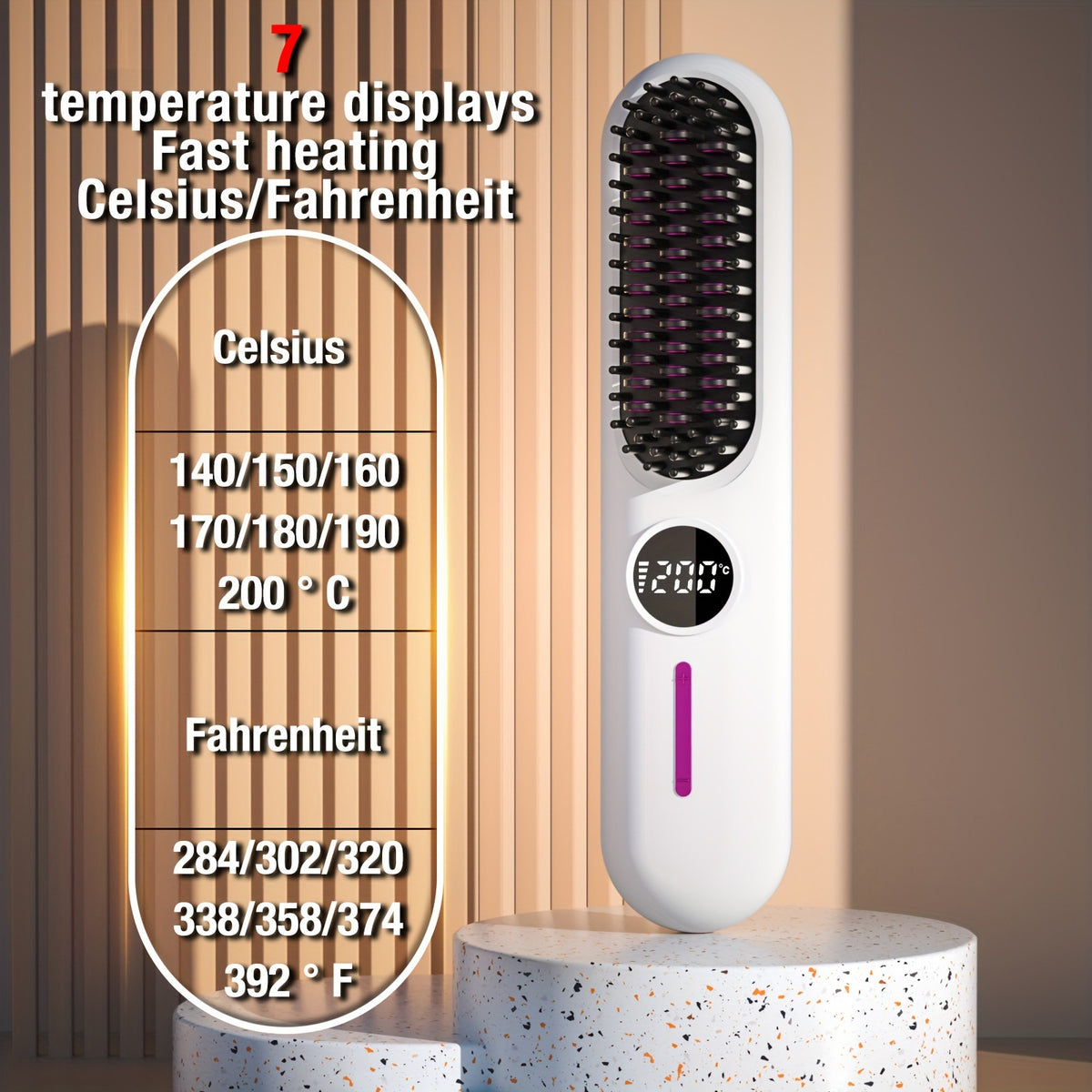 Cordless Hair Straightening Comb – 7 Heat Settings — QIUOLA | qiuola.com