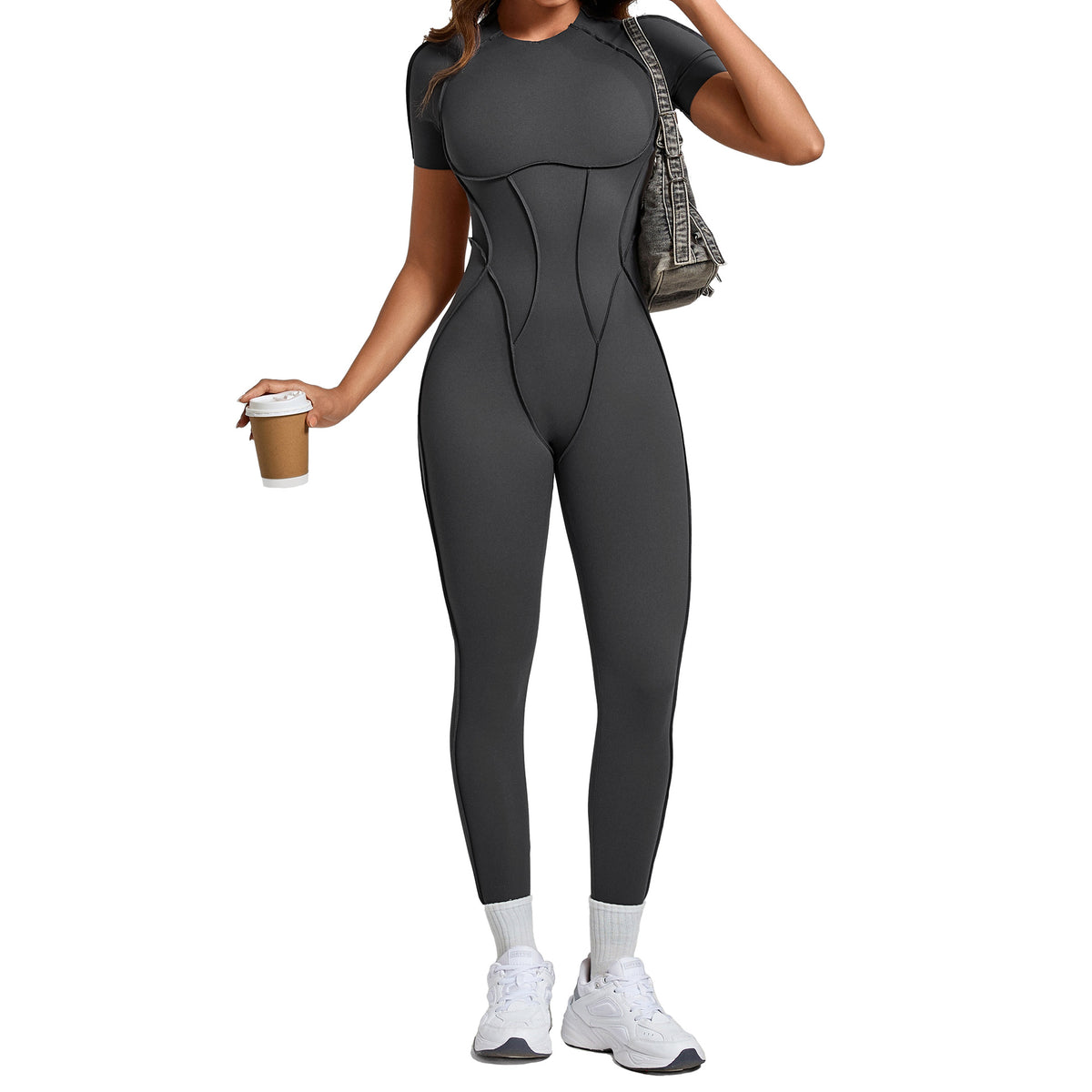 Women's Backless Stretch Activewear Jumpsuit — QIUOLA | qiuola.com